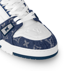 LOUIS VUITTON LV TRAINER WHITE BLUE FULLY BOXED