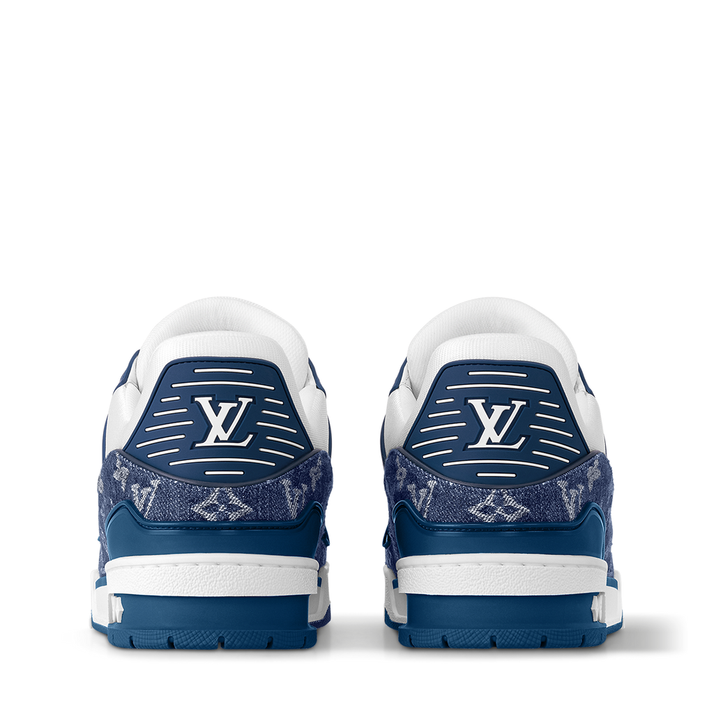 LOUIS VUITTON LV TRAINER WHITE BLUE FULLY BOXED