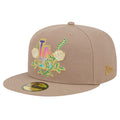 Men's Los Angeles Dodgers New Era Khaki Rose Garden 59FIFTY Fitted Hat