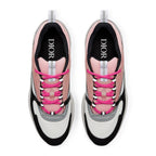 Dior B22 Pink White Black Calfskin Trainer FULLY BOXED