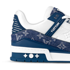 LOUIS VUITTON LV TRAINER WHITE BLUE FULLY BOXED
