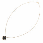 Midnight Clover Stainless Steel Necklace – A Statement of Elegance
