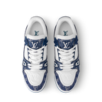 LOUIS VUITTON LV TRAINER WHITE BLUE FULLY BOXED